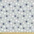 thumbnail image 1 of Ambesonne Muted Colors Fabric by the Yard Upholstery, Geometric Dots Design, 10 Yards, Dark Blue Pale Grey White, 1 of 5