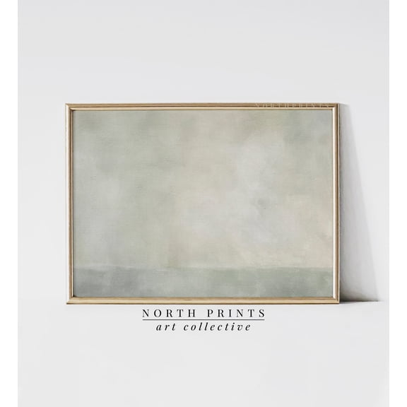 Muted Green Abstract Coastal Poster, Unframed Size 8x12