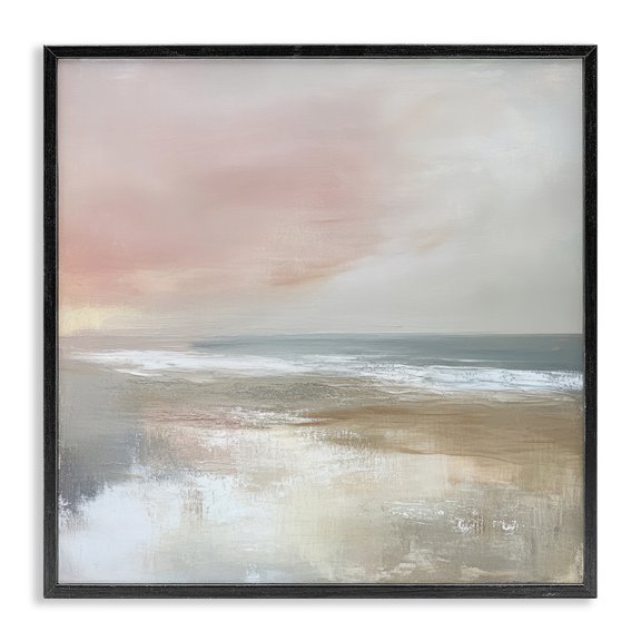 Stupell Industries Muted Landscape Marsh Waters Black Framed Giclee Art, design by Petal Prints Design