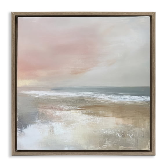 Stupell Industries Muted Landscape Marsh Waters Brown Framed Floater Canvas Wall Art, design by Petal Prints Design