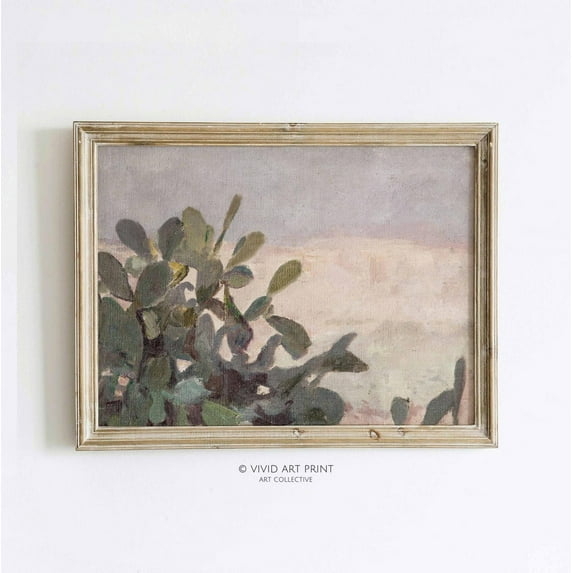 Muted Landscape Wall Art, Vintage Cottage Core Desert Wall Art Home Decor, Vivid Art Print Jc-226 Wall Art, Modern Wall Decor, 12x18 UNFRAMED