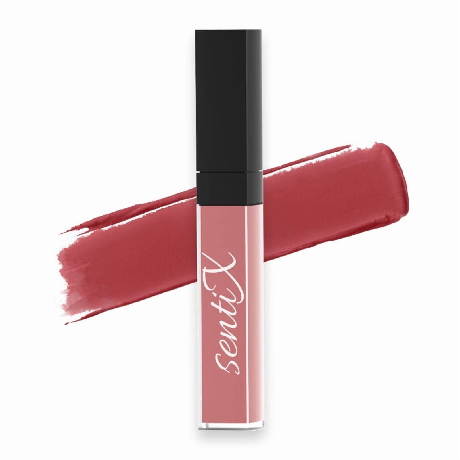 Muted Moments - Liquid lipstick by SentiX, Regular, High Coverage, Lightweight, Vegan, Paraben-Free, with Vitamin E