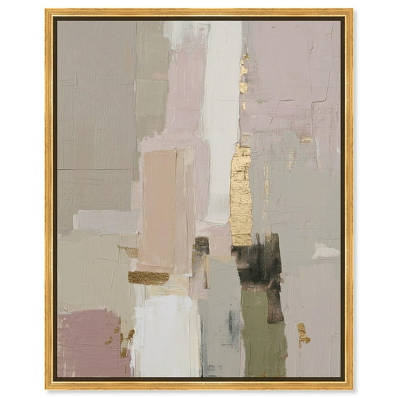 Muted Palette III Canvas Print Neutral Boho Art by Art Remedy, Gold Frame, 16 x 20
