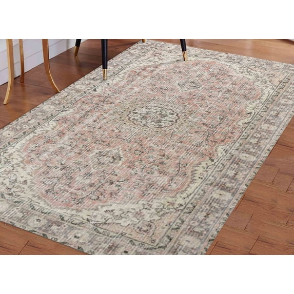 Muted Rugs, Faded Rugs, Medallion Rug, Farmhouse Decor Rug, Turkish Rug, Salon Rug, Indoor Rug, Area Rug, Wall Hanging Rug, Thick Rug, 3.3'x5' - 100x150 cm