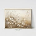 thumbnail image 1 of Muted Wildflower Wall Art, Neutral Beige Floral, Soft Tones Country Landscape Poster, Farmhouse Decor,, Unframed Canvas Size 8x12, 1 of 4