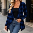 thumbnail image 1 of Mutghys Jacket for Women Plaid Long Sleeve Cardigans Home Daily Warm Comfy Fall Winter Trendy Outerwear S-2XL, 1 of 8