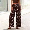 thumbnail image 1 of Mutghys Wide Leg Jeans for Women Polka Print Button Zipper Denim Jeans with Pockets Vacation Traveling Daily Loose Comfy Casual Jeans, 1 of 7