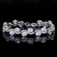 thumbnail image 1 of Mutil Blue Green Red Color Cubic Zirconia Wide Bracelets Bangles for Women Party, 1 of 9