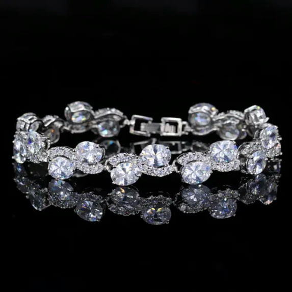 Mutil Blue Green Red Color Cubic Zirconia Wide Bracelets Bangles for Women Party