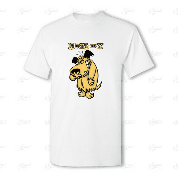 Mutley Dog Wacky Races, Hanna-Barbera Cartoon Laughing Canine Unisex Tee V80376, for men & women, up to size 5XL