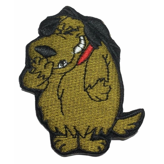 Mutley The Dog 2 1/2 Inch Tall Embroidered Iron On Patch