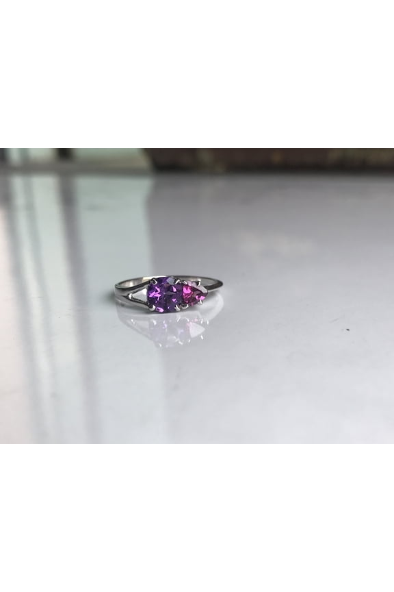 Mutli stone ring in 925 sterling solid silver FOR WOMEN