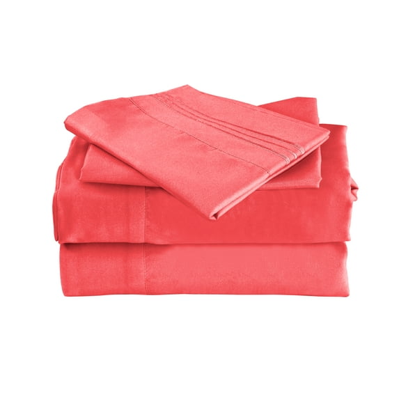 Mutlu Home Goods Bamboo Derived Rayon Pillowcase Set-UltraSoft- Available in Queen and King Size- Standard(King)-Coral