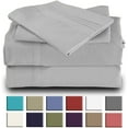 thumbnail image 1 of Mutlu Home Goods Rayon Made From Bamboo Sheets Set, King Light Gray Sheets -Deep Pockets-Available in Queen,King,Full,California King, Twin XL-Wrinkle Free-Ultrasoft-4 Pieces, King Size, Light Gray, 1 of 5