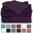 thumbnail image 1 of Mutlu Home Goods Rayon Made From Bamboo Sheets Set, King Purple Sheets -Deep Pockets-Available in Queen,King,Full,California King,Twin,Twin XL-Wrinkle Free-Ultrasoft-4 Pieces, King Size, Purple, 1 of 5
