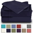 thumbnail image 1 of Mutlu Home Goods Rayon Made From Bamboo Sheets Set, Twin, Navy Sheets -Deep Pockets-Available in Queen,King,Full,California King,Twin,Twin XL-Wrinkle Free-Ultrasoft-3 Pieces, Twin, Navy, 1 of 5