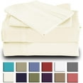 thumbnail image 1 of Mutlu Home Goods Rayon Made From Bamboo Sheets Set, California King Ivory Sheets - Deep Pockets - Wrinkle Free - Ultrasoft - 4 Pieces, California King Size, Ivory, 1 of 5