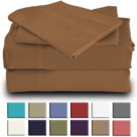 Mutlu Home Goods Rayon Made From Bamboo Sheets Set, California King Tiger Eye Sheets - Deep Pockets - Wrinkle Free - Ultrasoft - 4 Pieces, California King Size, Tiger Eye