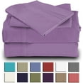 thumbnail image 1 of Mutlu Home Goods Rayon Made From Bamboo Sheets Set, Split King Lavender Sheets -Deep Pockets-Available in Queen,King,Full,California King -Wrinkle Free-Ultrasoft-5 Pieces, Split King Size, Lavender, 1 of 5