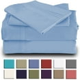 thumbnail image 1 of Mutlu Home Goods Rayon Made From Bamboo Sheets Set, Split King Light Blue Sheets-Deep Pockets-Available in Queen,King,Full,California King, Wrinkle Free-Ultrasoft-5 Pieces, Split King Size, Light Blue, 1 of 4