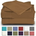 thumbnail image 1 of Mutlu Home Goods Rayon Made From Bamboo Sheets Set, Split King Tiger Eye Sheets-Deep Pockets-Available in Queen,King,Full,California King-Wrinkle Free-Ultrasoft-5 Pieces, Split King Size, Tiger Eye, 1 of 5