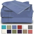 thumbnail image 1 of Mutlu Home Goods Rayon Made From Bamboo Sheets Set, Twin XL Blue Sheets -Deep Pockets-Available in Queen,King,Full,California King,Twin,Twin XL-Wrinkle Free-Ultrasoft-3 Pieces, Twin XL, Blue, 1 of 5