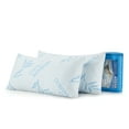 thumbnail image 1 of Mutlu Home Goods Standard Size Shredded Memory Foam Adjustable Pillow with Hypoallergenic, Removable/Washable Bamboo Rayon Zipper Cover,2 Pack, 1 of 3