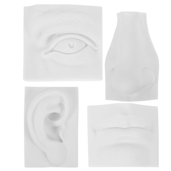 Mutmorningal 1 Set of Desktop Facial Features Figurine Sketch Learning Prop Practice Model Drawing Sculpture Model