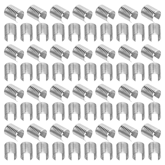 Mutmorningal 100pcs Metal Rope Clips with Cylindrical Fasteners for Tassel Making and Craft Projects