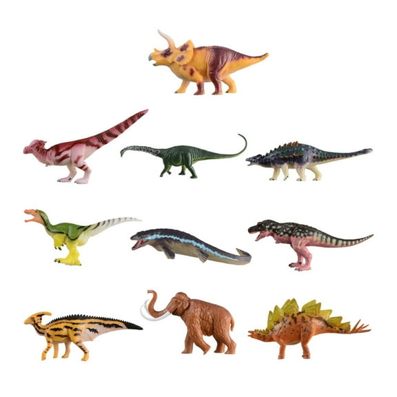 Mutmorningal 10Pcs Dinosaur Toy Figurines Plastic Dinosaur Toys Simulated Dinosaur Models Kids Animals Toys