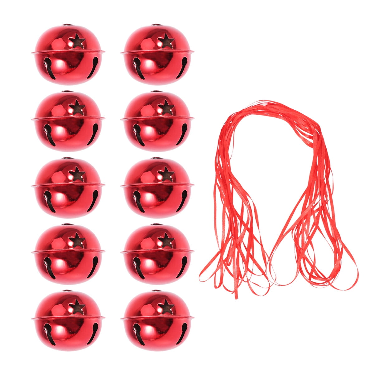 Mutmorningal 11Pcs Five-point Star Christmas Bells Mini Creative Shiny ...