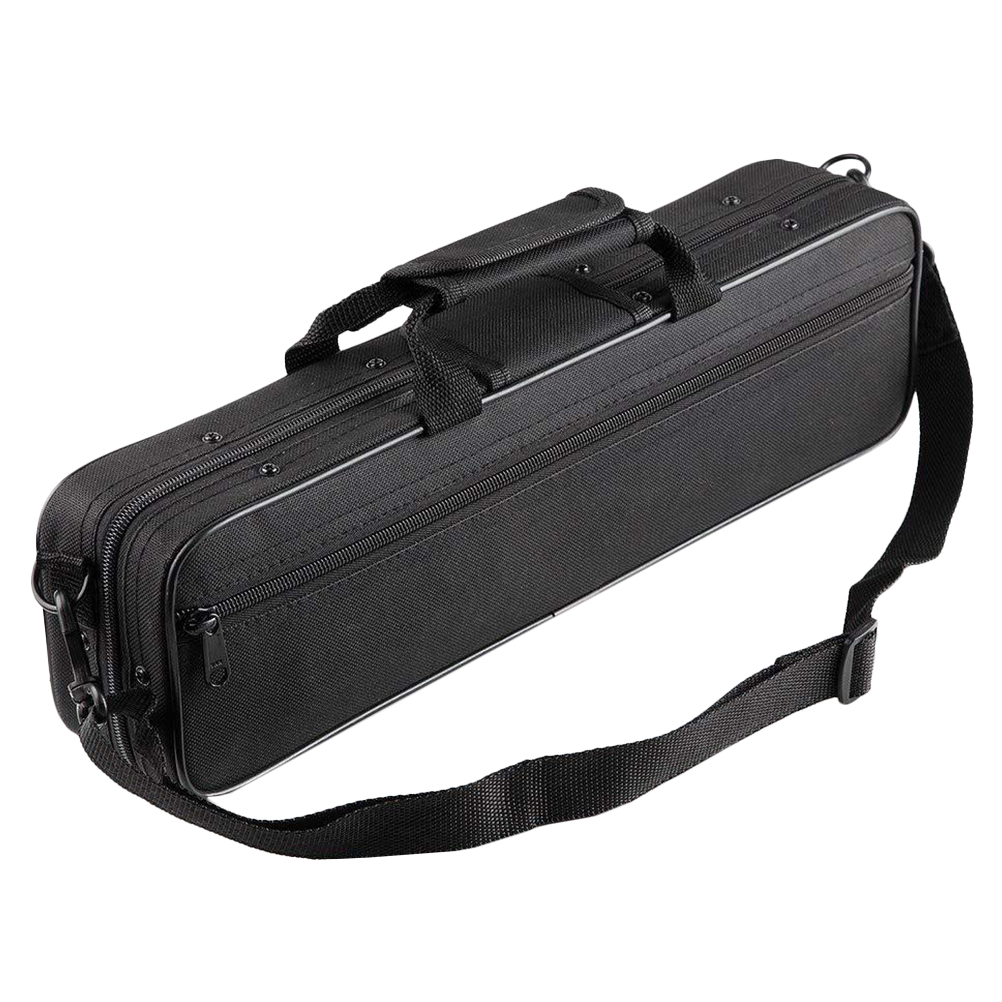 Mutmorningal Professional 1Pc Flute Case with 16-Hole Design, Single Shoulder Carrying Case for Flute, Black