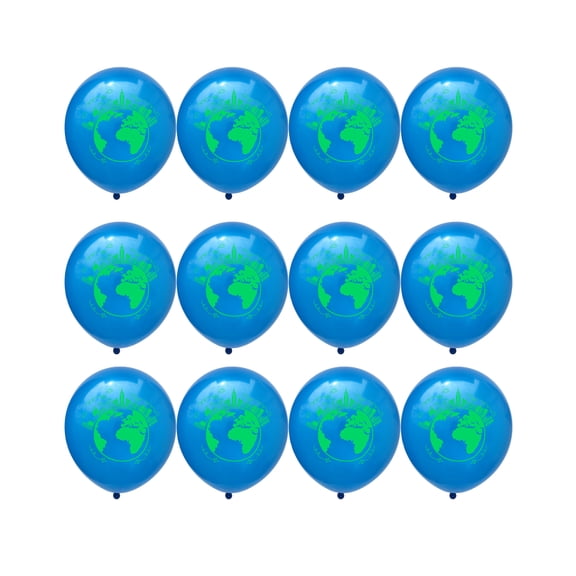 Mutmorningal 20pcs Delicate 12 Inches World Map Planet Latex Balloon Creative Birthday Balloons Decoration Party Layout (Blue)
