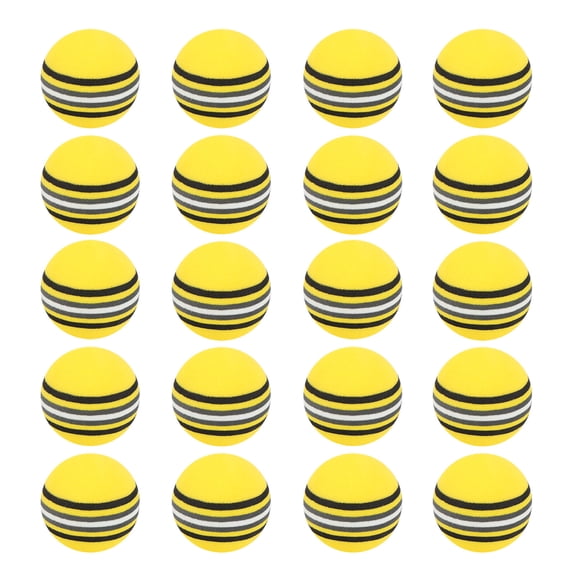 Mutmorningal 25pcs 42mm Rainbow EVA Ball Practice Indoor Training Aid Training Ball (Yellow)