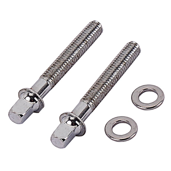 Mutmorningal 2PCS 50mm Drum Mounting Screws Stainless Steel Durable Fastener Tension Screws with Washers for Drum Lugs (Silver)