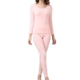 thumbnail image 1 of Mutmorningal Women's Thermal Underwear Set 2 Pieces Johns and Bottoms Smooth Knit Fabric in, 1 of 6