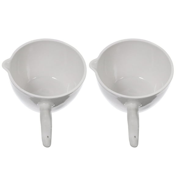 Mutmorningal Set of 2 Round Evaporating Basins with Handle, Laboratory Evaporating Containers for Scientific Use