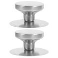 thumbnail image 1 of Mutmorningal 2pcs Stainless Steel Pan Lid Handle Universal Pot Lid Knob Replacement Cookware Pan Lid Holding Knobs, 1 of 11