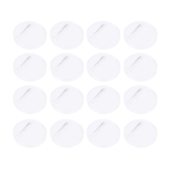 Mutmorningal 30pcs Transparent Badge Accessory Acrylic Brooches Accessories Simple Emblem Accessory (Round Diameter 60mm)