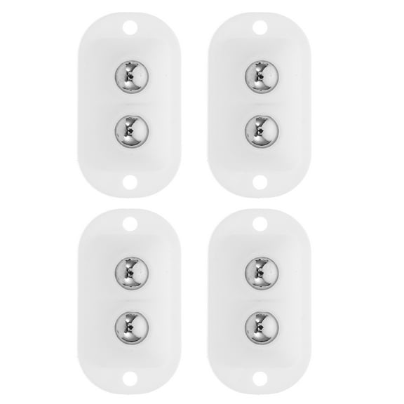 Mutmorningal 4 Pcs Mini Caster Wheels Ball Bearing Small Casters Wheels Metal Top Rubber Low Profile Caster Wheels For Furniture Rolling Cabinet