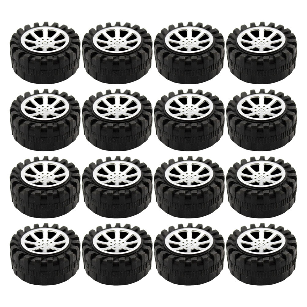 Mutmorningal 40pcs Toy Car Models Making Wheels Mini Car Model Wheels ...