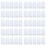 Mutmorningal 50pcs Tea Milk Takeaway Handbags PE Transparent Coffee Drinks Disposable Takeout Bags Carry Bags (Single Cup - Silver Edge)