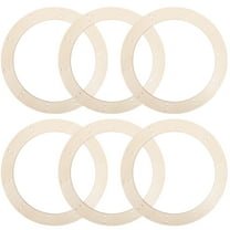 Mutmorningal Set of 6 Wooden Round Wreath Frames, Hanging Circle for Crafting, Projects and Home Decorations