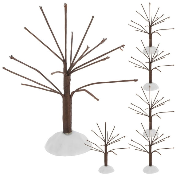 HOMEMAXS 6pcs Model Trees for Diorama Winter Village Set Realistic Artificial Bonsai Trees Mini Tree Decor for Holiday Scene