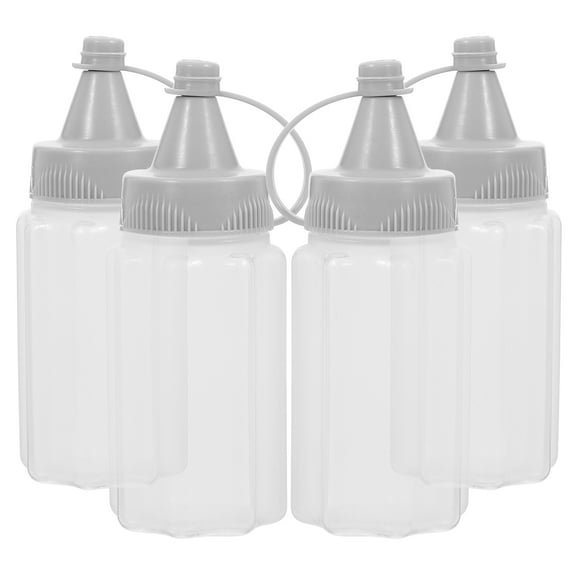 Mutmorningal Clear Plastic Squeeze Bottles 30ml Refillable Small Condiment Dispensers Portable Travel Containers for Salad Dressing and Sauces