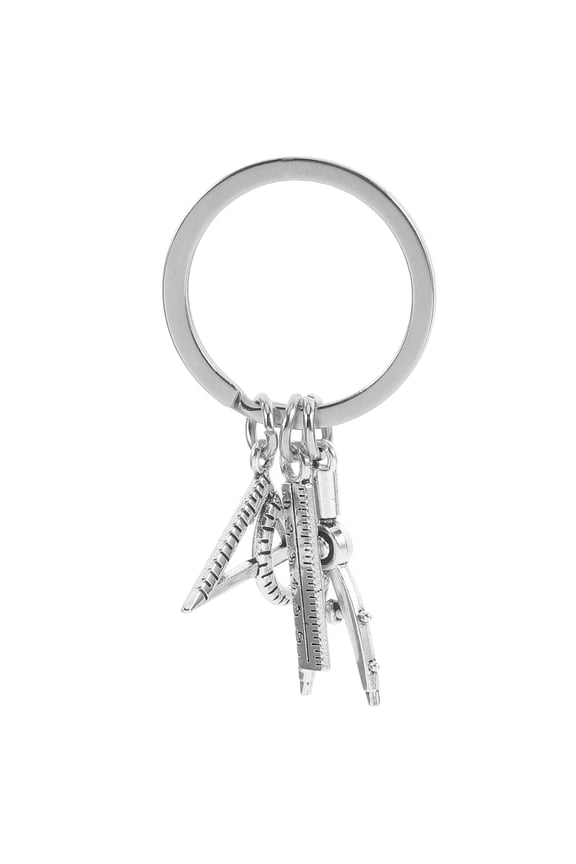 Engineer Keychain Mechanical Engineer Gift Pendant Novelty Compasses Ruler Tool Keychain