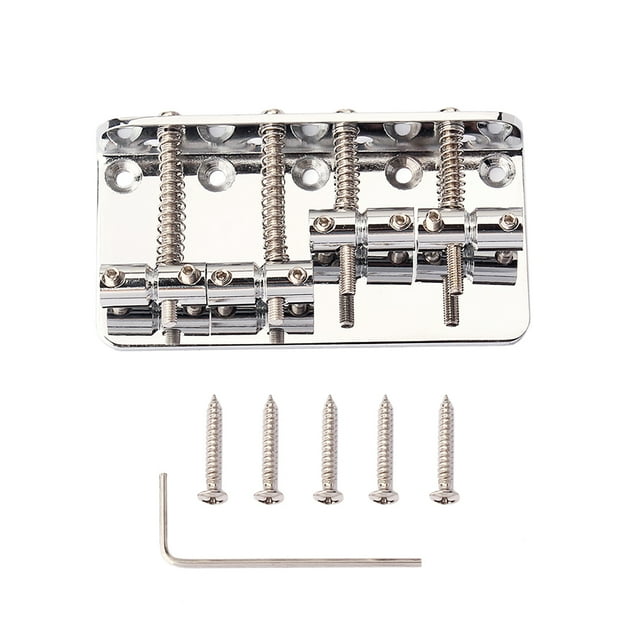 Mutmorningal GA1019 Metal 4 String Bass Bridge Vintage Style Bridge for