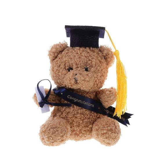 Mutmorningal Graduation Bear Plush Toy with Congratulation Sash and Cap, Stuffed Animal Gift for Class of 2025 Students Party