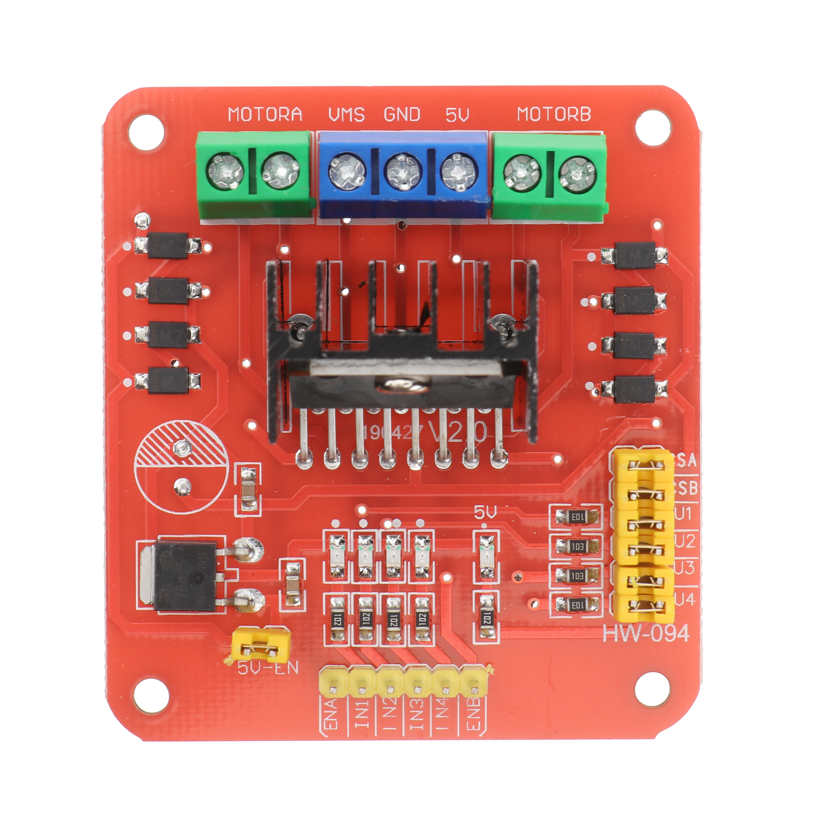 Mutmorningal L298N Dual H Bridge DC Stepper Motor Driver Module ...