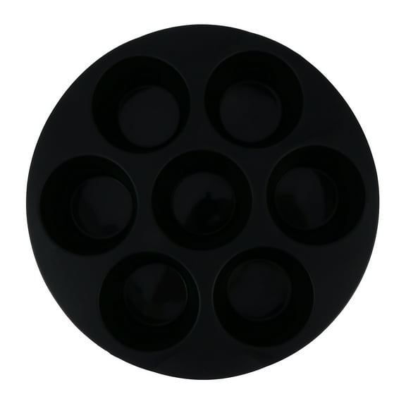 Mutmorningal Silicone Muffin Cake Cup 7 Cup Non- Muffin Cupcake Tin Chocolate Universal Cake Tray Mold for Air Fryer Accessories ( 6 inch )